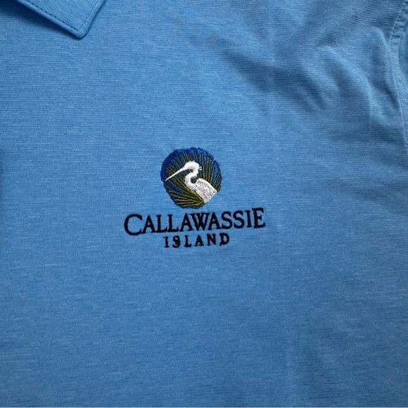 Southern Tide Mens XXL Blue Callawassie Island Brrr Polo Shirt Quick Dry Stretch - Picture 3 of 10